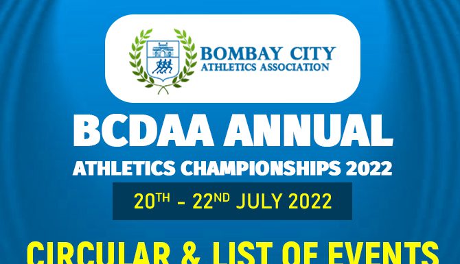 Bombay City District is conducting their Junior Annual Athletics Championship 2022
